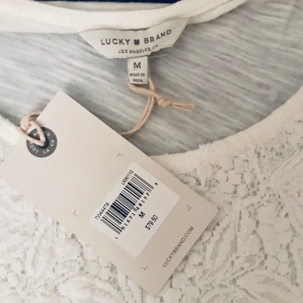 Lucky Brand White Eyelet Top